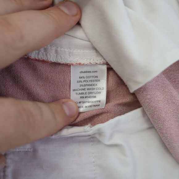 Chubbies Pink Chino Shorts 41/5.5 Mid Rise Zip + Drawstring Tagged 40 - Picture 6 of 6